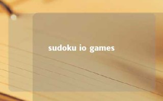 sudoku io games 