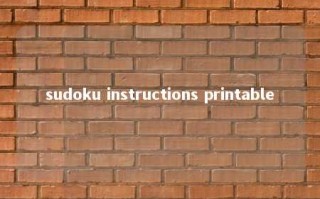 sudoku instructions printable 