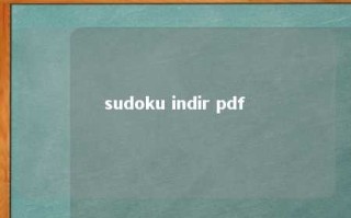 sudoku indir pdf 