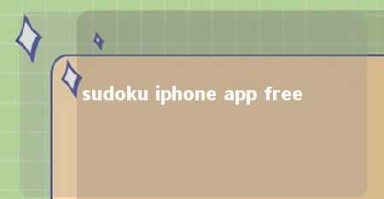 sudoku iphone app free 