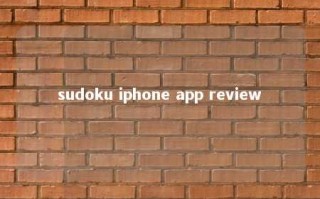 sudoku iphone app review 