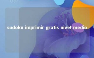 sudoku imprimir gratis nivel medio 