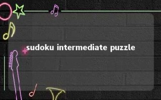 sudoku intermediate puzzle 