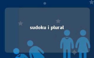 sudoku i plural 
