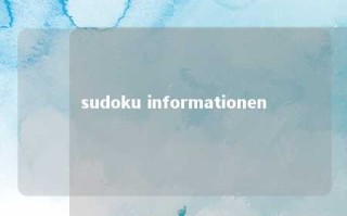 sudoku informationen 